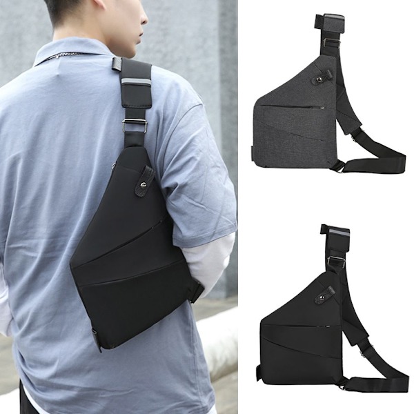Herrar Casual Axelväska Resa Crossbody Väska Gray