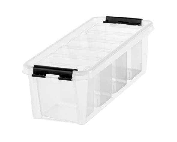 Opbevaringsboks m låg 4 indsatser SmartStore Classic 4 Transparent Transparent