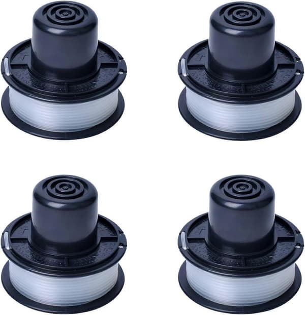 4-pak Trimmerspole og line, kompatibel med Black+Decker, erstatter GL250, GL310, GL360 spoler, trimmertilbehør