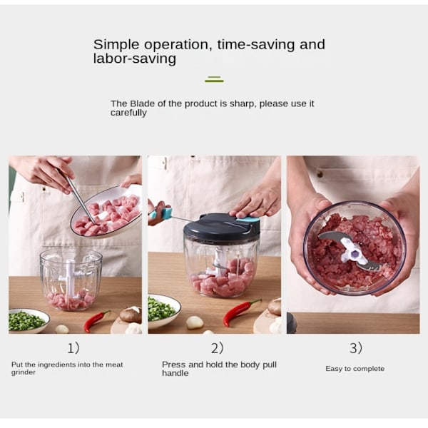 Påskrea! Manuell Grönsakshackare Blender Mixer Matberedare