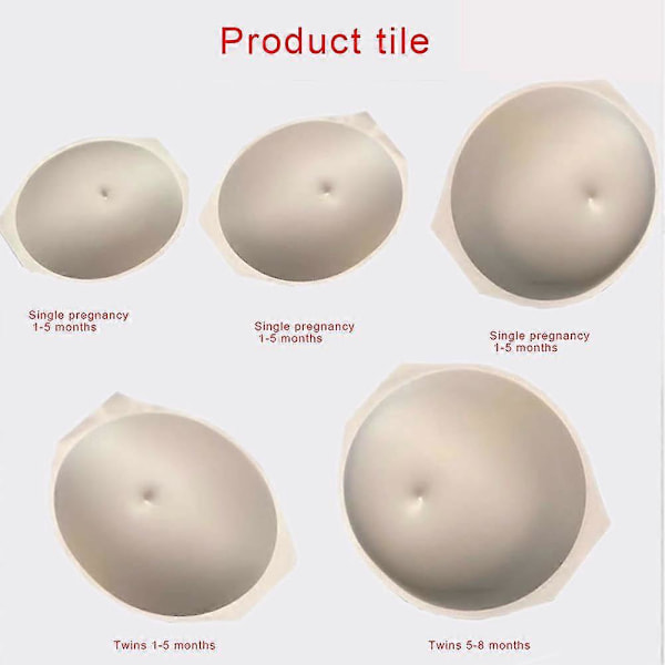 Simuleret Gravid Mave Mavebule Skuespiller Cosplay Rekvisit Åndbar Sceneoptræden [DmS] Sort M Black