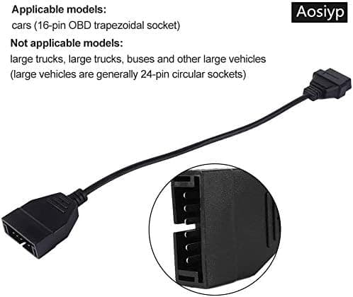 OBD2 til OBD1 GM-adapter, OBD1 12 pinner til OBD2 16 pinner Diagnostisk verktøy Koblingsadapterkabel Erstatning for GM
