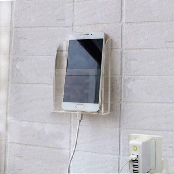 Akrylfäste för mobiltelefon med fjärrkontroll, väggmonterat, 1 st
