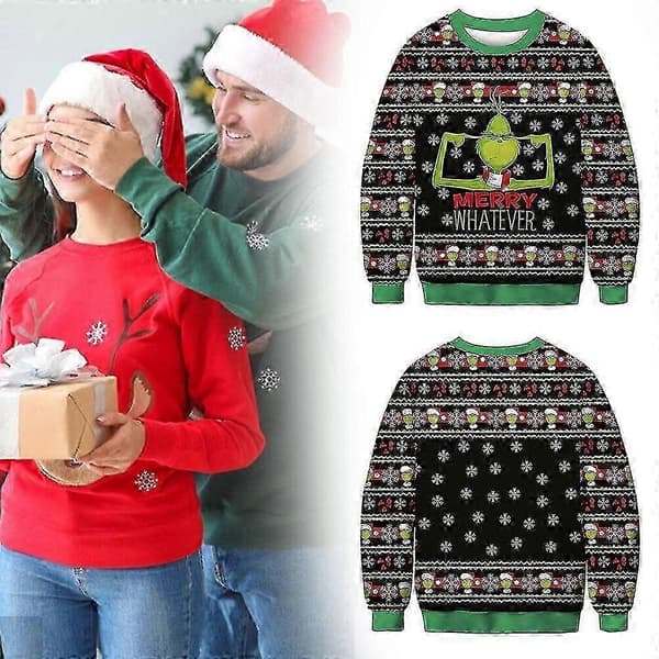 Juletrøje til damer og herrer, grim julesweater XL