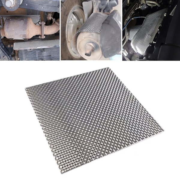 Präglad aluminium värmesköld golvpanna bränsletank silver turbo grenrör 300mm X 500mm aluminium