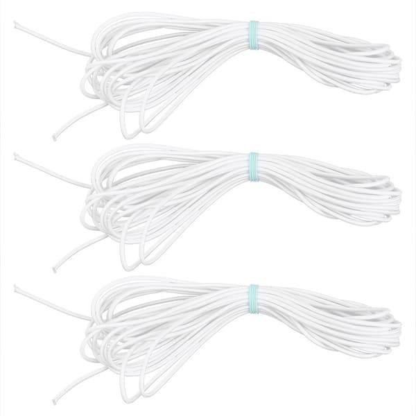 3-pak 3 mm 10 m/32,8 fod Rund Elastiksnor DIY Beklædning Elastiske Sy Tilbehør 0.3