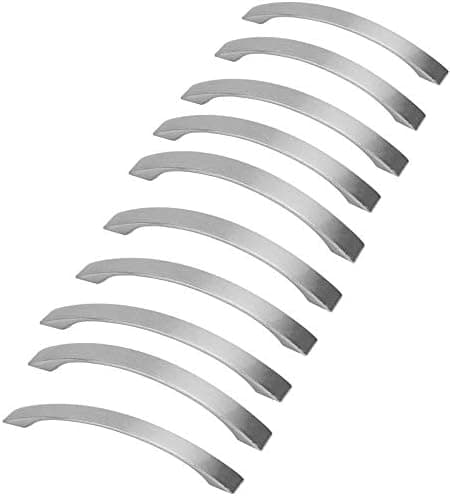 10-pack Kökslucksgrepp - Borstad Nickel Dörrhandtag Aluminiumlegering Köksgrepp C/C 96mm
