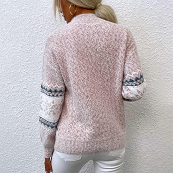Dame Pullover Genser Julegenser Varm Pullover Gensere Julegenser Jule Turtleneck Genser Rosa XL Gray M