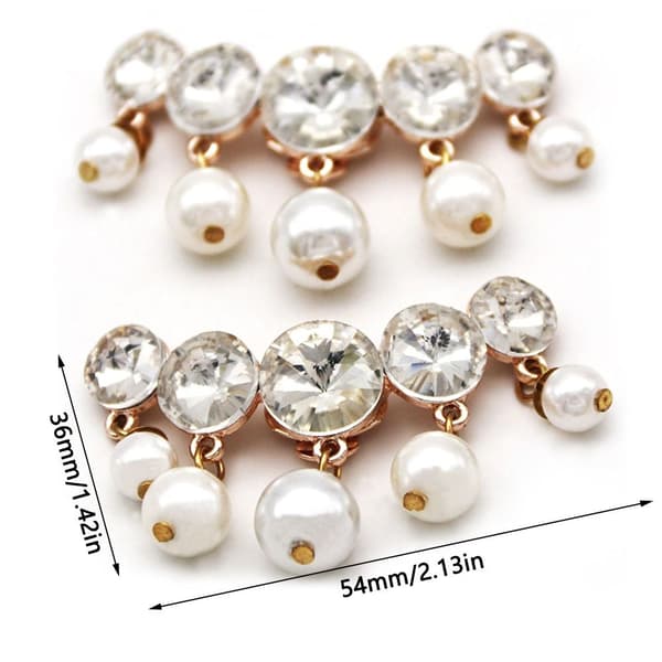 Rhinestone Skoklips Glitrende Dekorativ Klips SØLV Silver