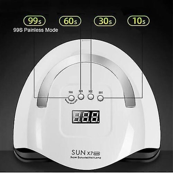 180W Solnagellampe Tørker UV Lys Gel Herdende Maskin Timer LED Profesjonelt Verktøy