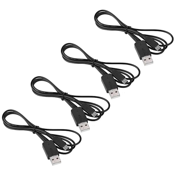 4 stk. USB Strømladekabel Adapter USB Lader Ladekabel Ledning For 3DS/NDSI/NEW/2DS