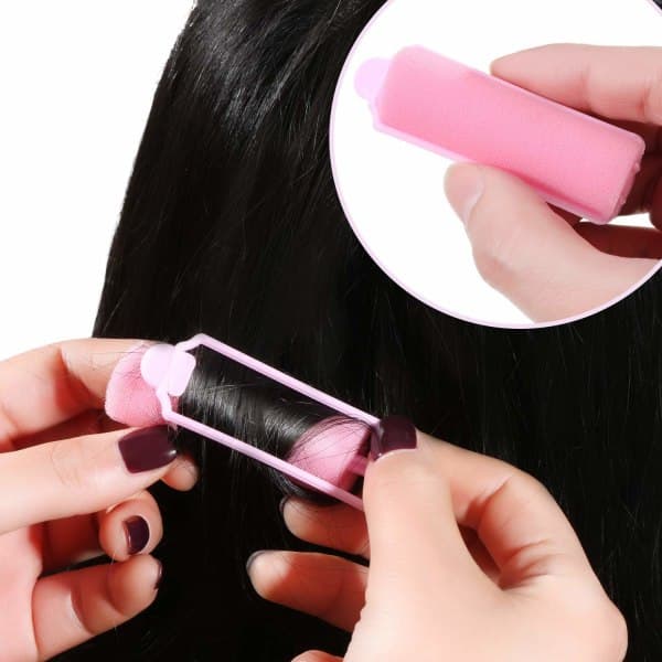 36 stk. Skumruller Fleksible Hårstyling Krøller Pink