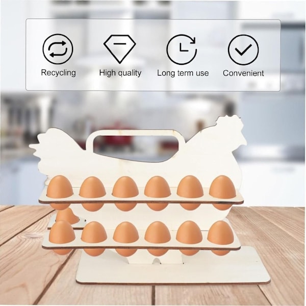 Egg oppbevaringsstativ Eggleggingsstativ BRUN Brown