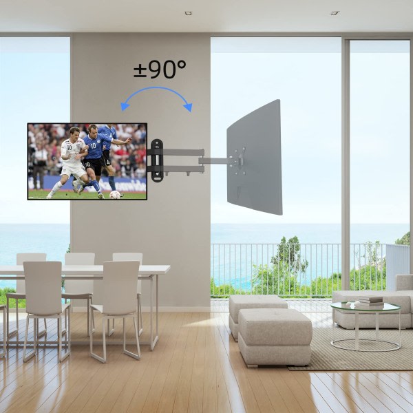TV-vægbeslag Drejelig vippe Rotation Fuld bevægelse Justerbar artikulerende til 15-32 tommer LED, LCD-skærm Vægbeslag VESA 75,100