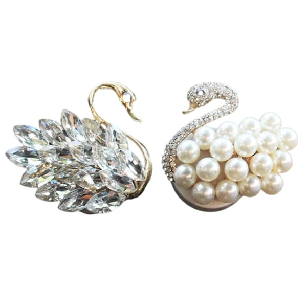 Bling Krystall Svane Bil Luftventil Klips Bil Duft Bil Diffuser Luftfriskner Rhinestone Bil Bling Tilbehør