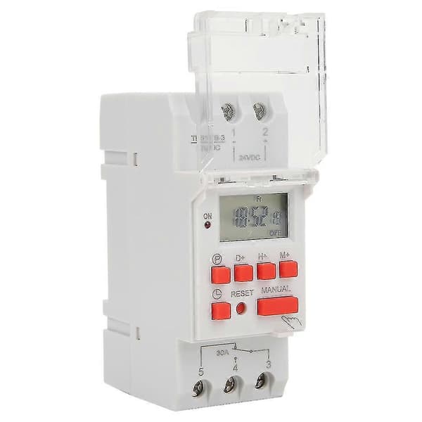 DC 24V 30A 12/24 timers ugentlig timer kontakt LCD-kontakt kontrol programmerbart tidsrelæ SZRH AC