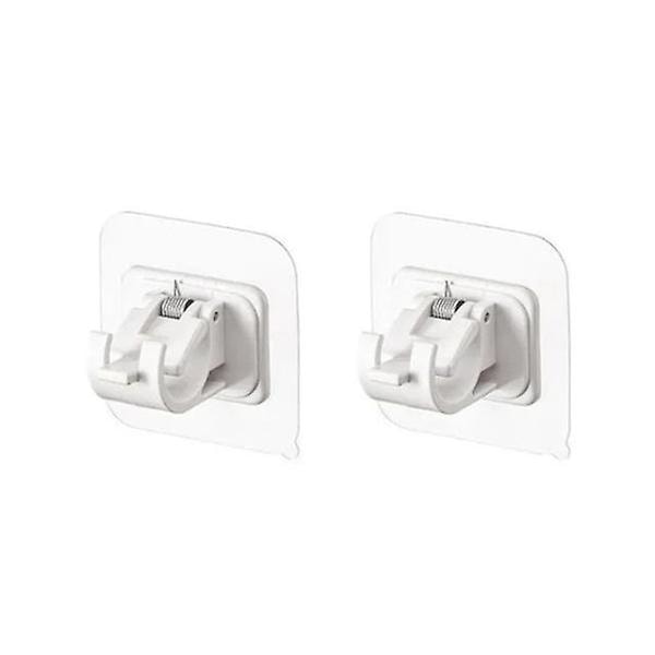 2-pack Gardinstångshållare Självhäftande - Hållare för Gardiner Vit
