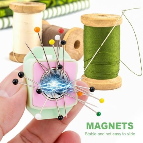 Magnetisk sömsguide för symaskin, polygonal stark magnetisk mätare, multifunktionell anti-rullad fållpressarfot med skala