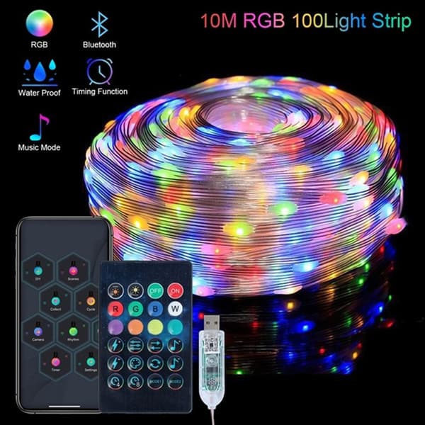 LED Lysstripe Juletrelys 10M 100LYS 10M 100LYS 10M 100Light 10M 100Light