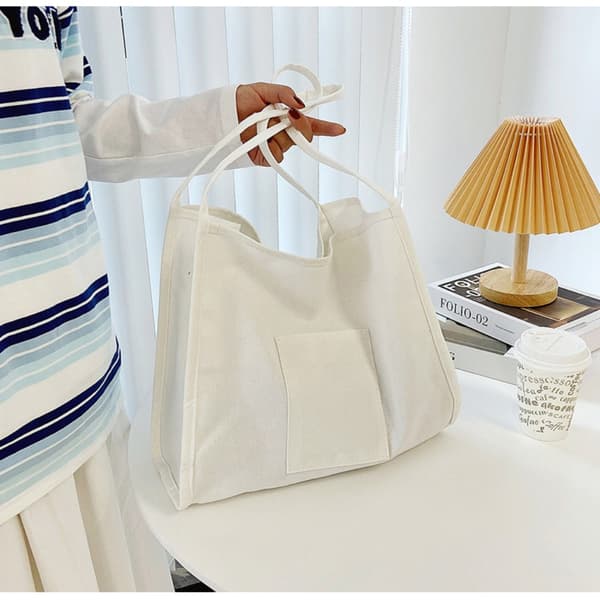 Shopper Taske Lærredstaske SORT black