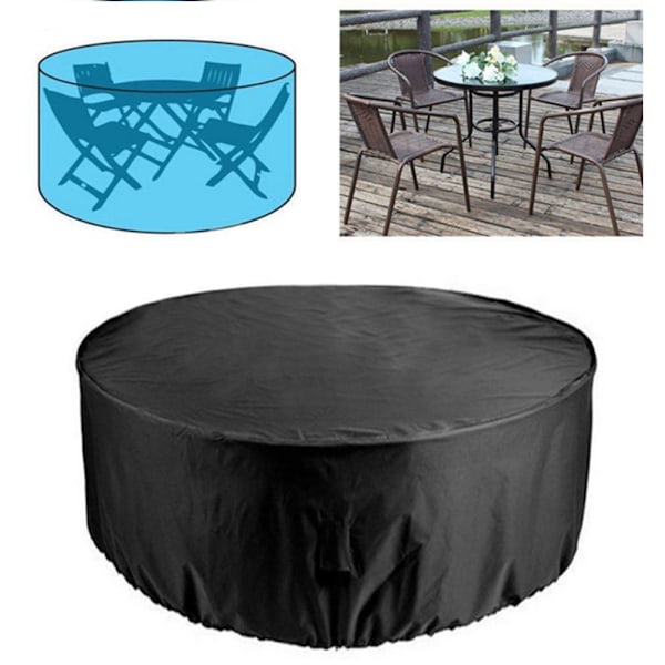 Ulkokalusteiden suojapeite patiolle, vedenpitävä, pyöreä, repeytymätön 185*95cm