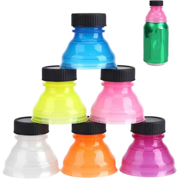 6-PACK Lock för läskburkar Spillskydd Öl Juice Läsk Energidrycker, 50% Rabatt (FMY)