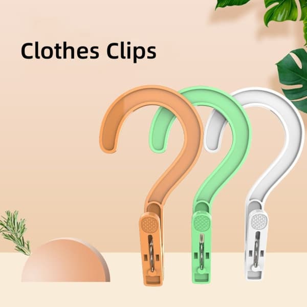 6 stk Klesklyper Tørkeklype HVIT white