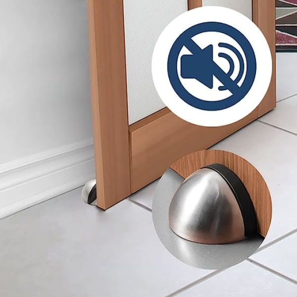 Gratis punch silikone lydløs dør anti-kollision dørstopper badeværelsesdør sug glas gulvsug