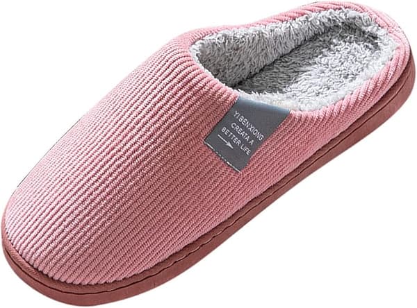 Dame hjemmesko, dame vinter hjemmesko, komfortable hjemmesko, varme patch-forede sko, dame vinter hjemmesko pink Pink 40-41