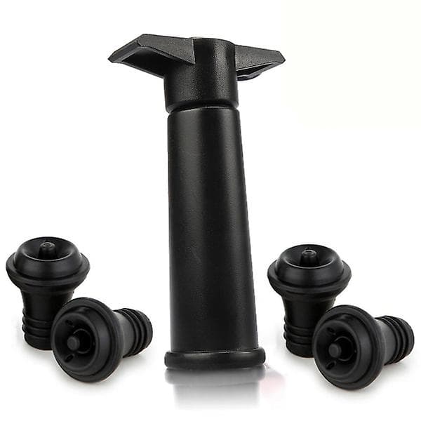 Sort pumpe med vinprop - Holder vinen frisk