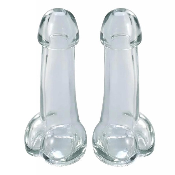 Snopp Glas - Shottilasi - Penis / Penislasi - Lasi - 15 cl Läpinäkyvä 2-pakkaus 2-Pack