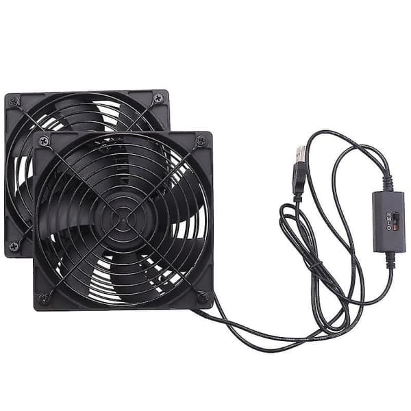 REMAKE 120 mm 5V USB-drevne PC-routerventilatorer med hastighedsregulator Høj luftstrømsventilator til routertilstand Som vist