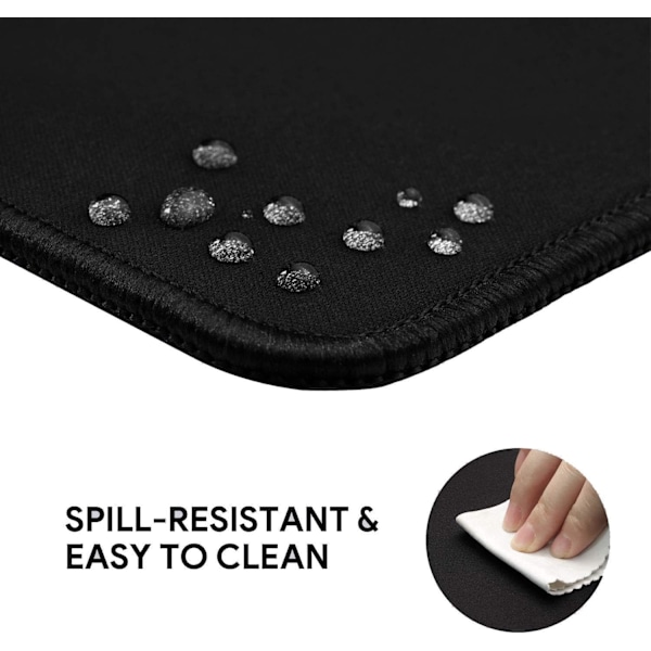 Stor Gaming Musmatta 800 x 400 mm XXL Tangentbordsmatta, Halkfri Gummi Vattentät Yta, Utökad Skrivbordsmatta