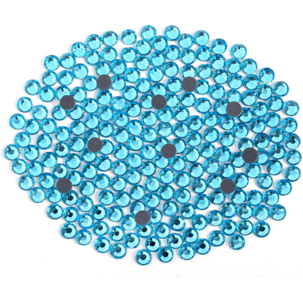 3000 kpl Hotfix Aquamarin Strassiaskarteluun, SS16 (3,8-4,0 mm) Akvamariini SS16 Aquamarine