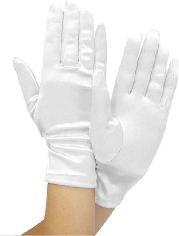 Skinnende Stretch Sateng Kjolehansker Håndleddslengde 2BL