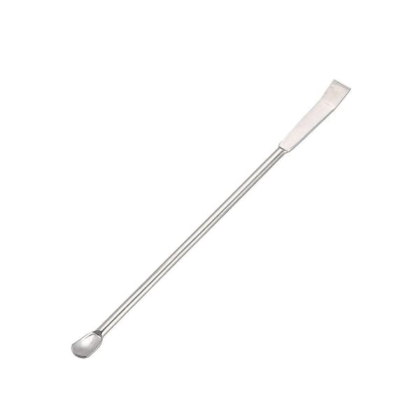 Lab Micro Scoop 6 STK Rustfritt Stål Prøvetakingsreagens Skje Laboratorium Dobbelthode Spatel 125mm silver