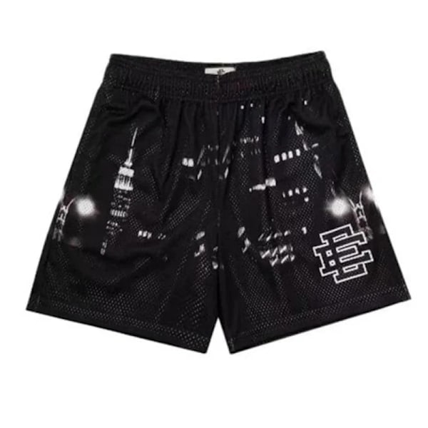 Mænd Sommer Eric Eman Ee Basic Mesh Shorts Klassiske Blomstrede Trykte Gymnastik Shorts Strandshorts W13 M