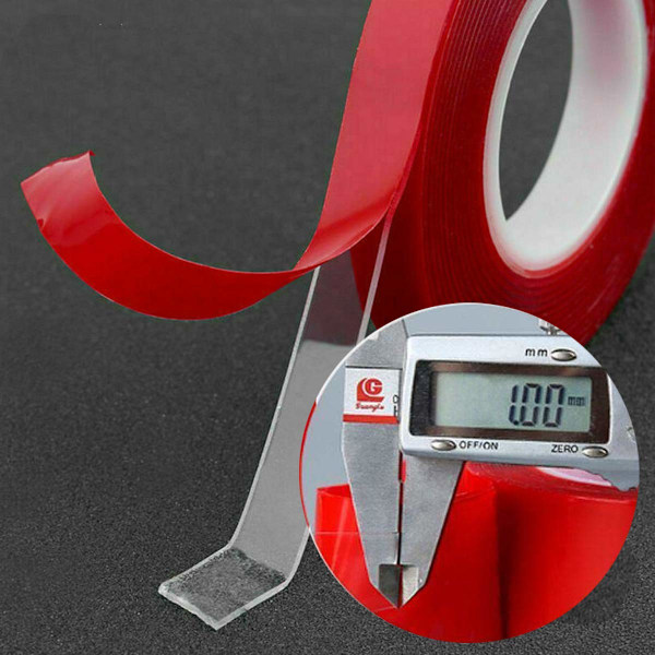 10m x 10mm Dubbelsidig Klar Akrylskumtejp - Väder- & Värmebeständig
