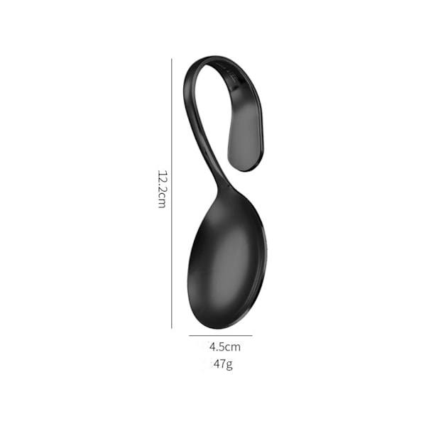Kaareva kahva Lusikat tarjoilu lusikat MUSTA OVALI OVALI Musta Black Oval-Oval