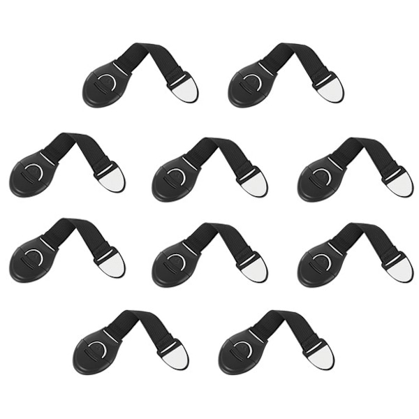 10-pack - Lås / Barnlås för dörrar - Barnsäkerhet Svart{sl} Svart Black Black