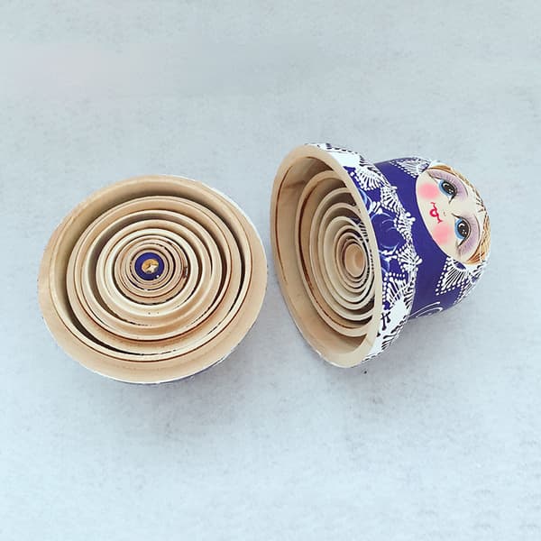 10 st/set Ryska Dockor Trä Handmålade Gåva Babushka Matryoshka Leksak