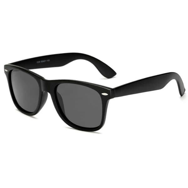 Retro Wayfarer Solbriller Mat Sort Sort