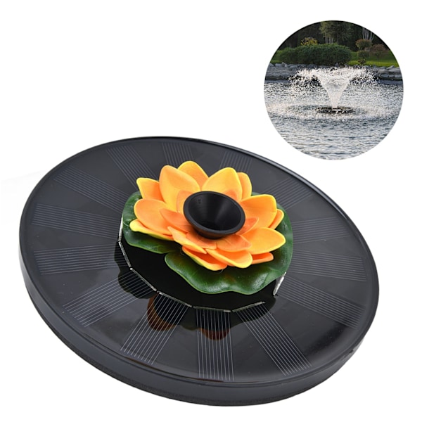 (Erikoistarjoukset) Lotus aurinkosuihkulähde vesipumppu kelluva mini aurinkosuihkulähde lintukylpyyn puutarhaan lampi uima-allas ulkokäyttöön1