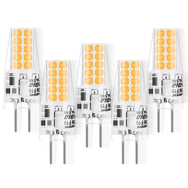 G4 LED 5W 12V AC/DC Glödlampor, Motsvarar 50W Halogenlampa, Varmvit 3000K, Ej Dimbar, 5-pack