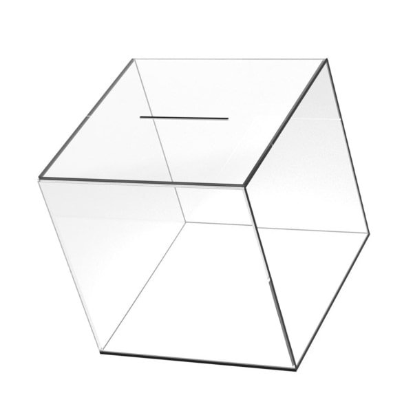 12cm Spargris Akryl Transparent Dammtät Kub Pengar Boxar Förvaring Pengar Sparbössa