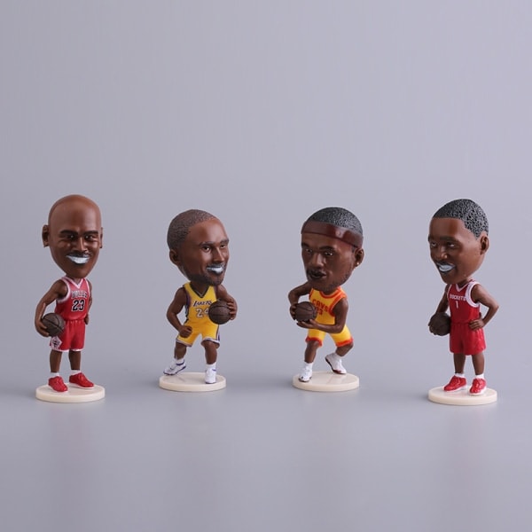 Betterlifefg - Michael Jordan Actionfigur Staty Bobblehead Basketbolldocka Dekoration