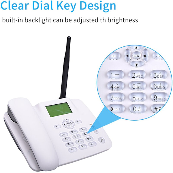 Home Phone with 4G/5G SIM Card Support, Wireless GSM Phone for Office and Home