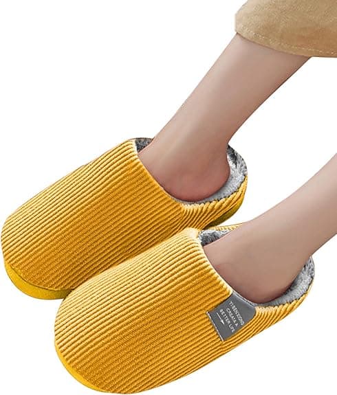 Dame hjemmesko, dame vinter hjemmesko, komfortable hjemmesko, varme patch-forede sko, dame vinter hjemmesko gul Yellow 40-41