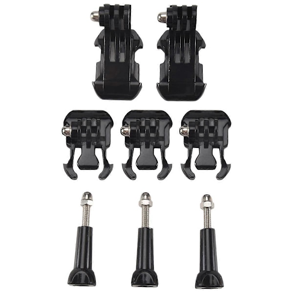 Åtta-i-ett Tilbehørssett for Gopro, Clip Basic, J-Hook Spennefeste, Skrue
