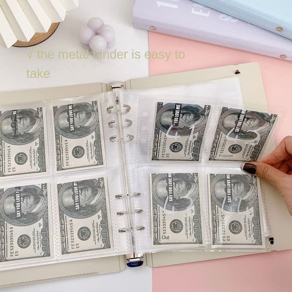Binder Budget Planlægnings Notesbog Finansiel Plan Kuvert PINK 1 pink pink 1-1
